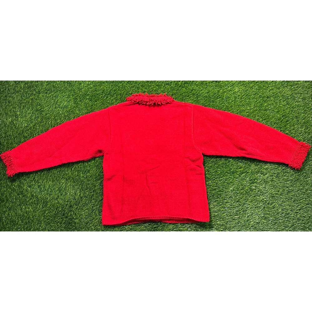 My Twinn Girl Sized XXL Up Town Red Chenille Knit Fringe‎ Sweater NEW - Picture 5 of 9